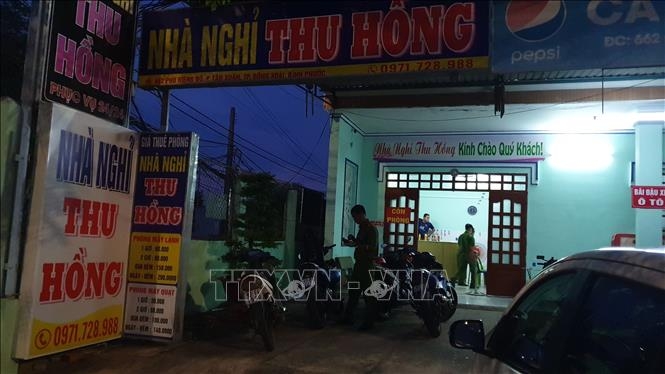 Nhà nghỉ Thu Hồng, nơi xảy ra vụ việc. 