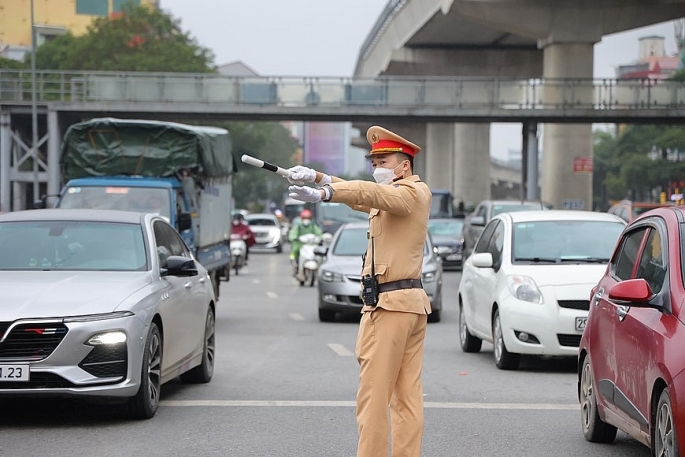 Công an TP Hà Nội phân luồng giao thông dịp SEA Games 31