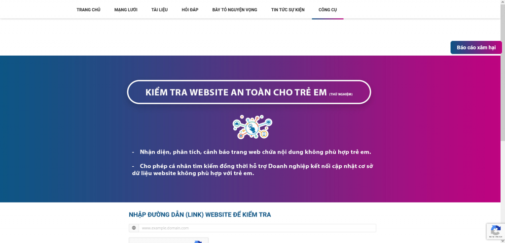 Địa chỉ giúp người dân có thể kiểm tra website an toàn với trẻ em