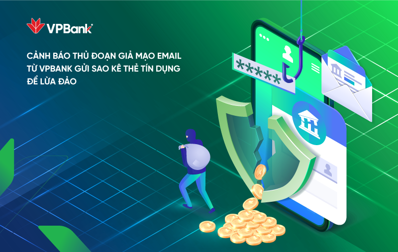 Cẩn trọng với email sao kê giả mạo ngân hàng