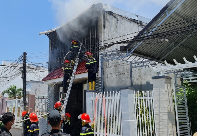 Hiện trường vụ cháy.