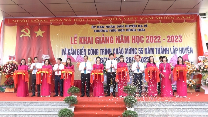 Huyện Ba Vì khánh thành 5 trường học nhân dịp khai giảng năm học mới