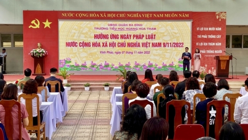 Quận Ba Đình, Hà Nội: Sôi nổi hoạt động hưởng ứng Ngày Pháp luật Việt Nam trong nhà trường