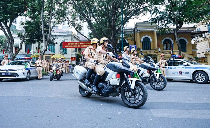 CSGT Hà Nội ra quân bảo đảm an ninh trật tự, an toàn giao thông dịp Tết Nguyên đán 2023