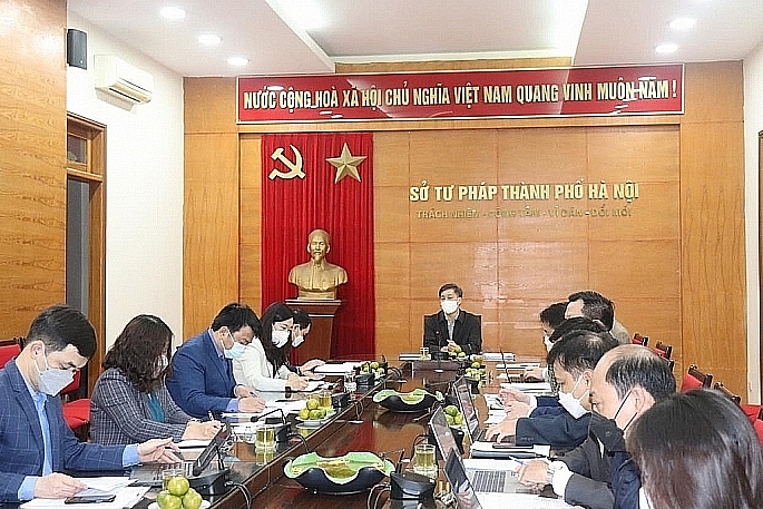 Đoàn công tác của Bộ Tư pháp làm việc với Sở Tư pháp TP Hà Nội về thực hiện Đề án 06