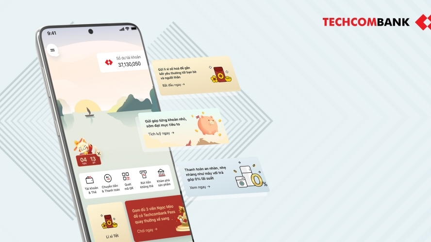 Ứng dụng ngân hàng số Techcombank Mobile đạt nhiều giải thưởng danh giá từ các tổ chức quốc tế