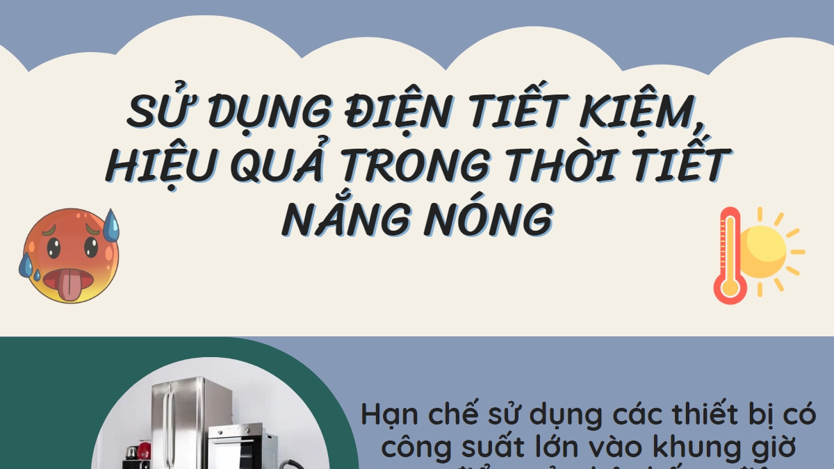 Sử dụng điện tiết kiệm, hiệu quả trong thời tiết nắng nóng