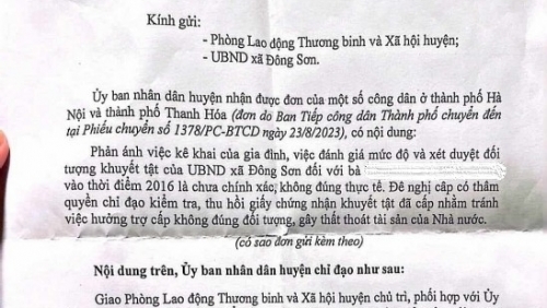 Người mẹ xin trả lại tiền trợ cấp của con: UBND huyện Chương Mỹ vào cuộc