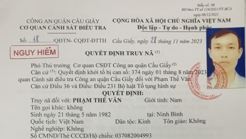 Truy nã đối tượng thuê xe ô tô rồi cầm cố lấy 50 triệu đồng