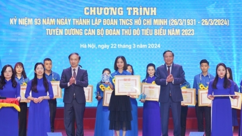 Tuyên dương 70 cán bộ Đoàn Thủ đô tiêu biểu