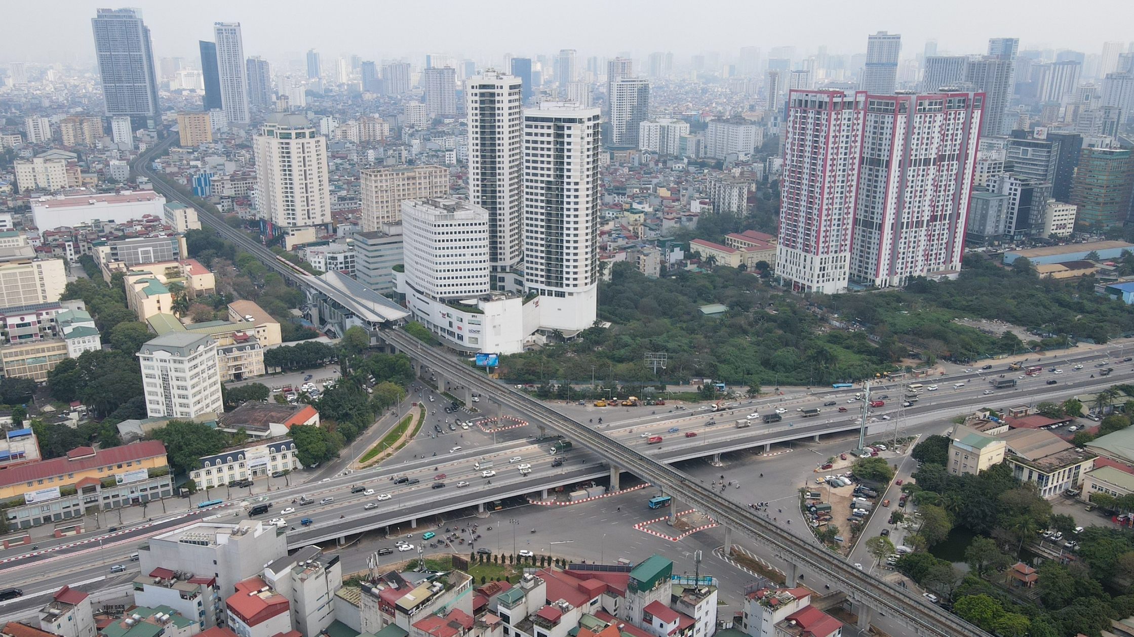 Toàn cảnh cầu vượt Mai Dịch trước ngày thông xe