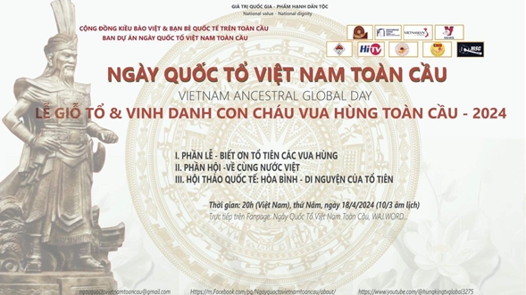 Ngày Quốc Tổ Việt Nam toàn cầu - Lễ giỗ Tổ và vinh danh con cháu Vua Hùng toàn cầu 2024