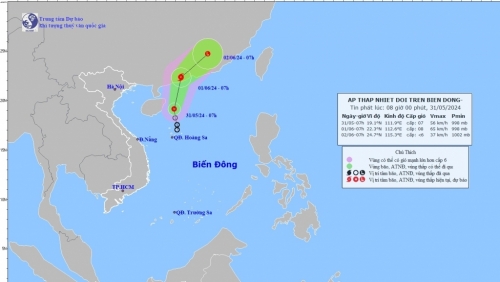 Thông tin mới nhất về áp thấp nhiệt đới đầu tiên của mùa bão năm 2024