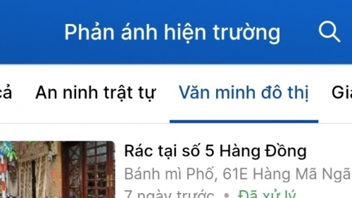 Ứng dụng iHanoi: các phản ánh, kiến nghị của người dân, doanh nghiệp được xử lý chỉ trong “một nút chạm”