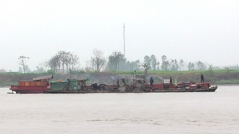 Làm rõ phản ánh khai thác cát trái phép trên sông Hồng, sông Luộc