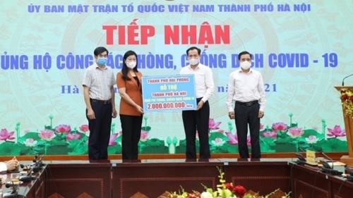 Hà Nội tiếp nhận hơn 450 tỷ đồng ủng hộ công tác phòng, chống dịch