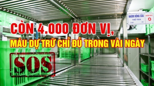 Bị lỡ tiếp nhận 25 nghìn đơn vị máu, lượng máu dự trữ chỉ đủ cho vài ngày